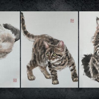 Relax With Chinese Painting - Cat