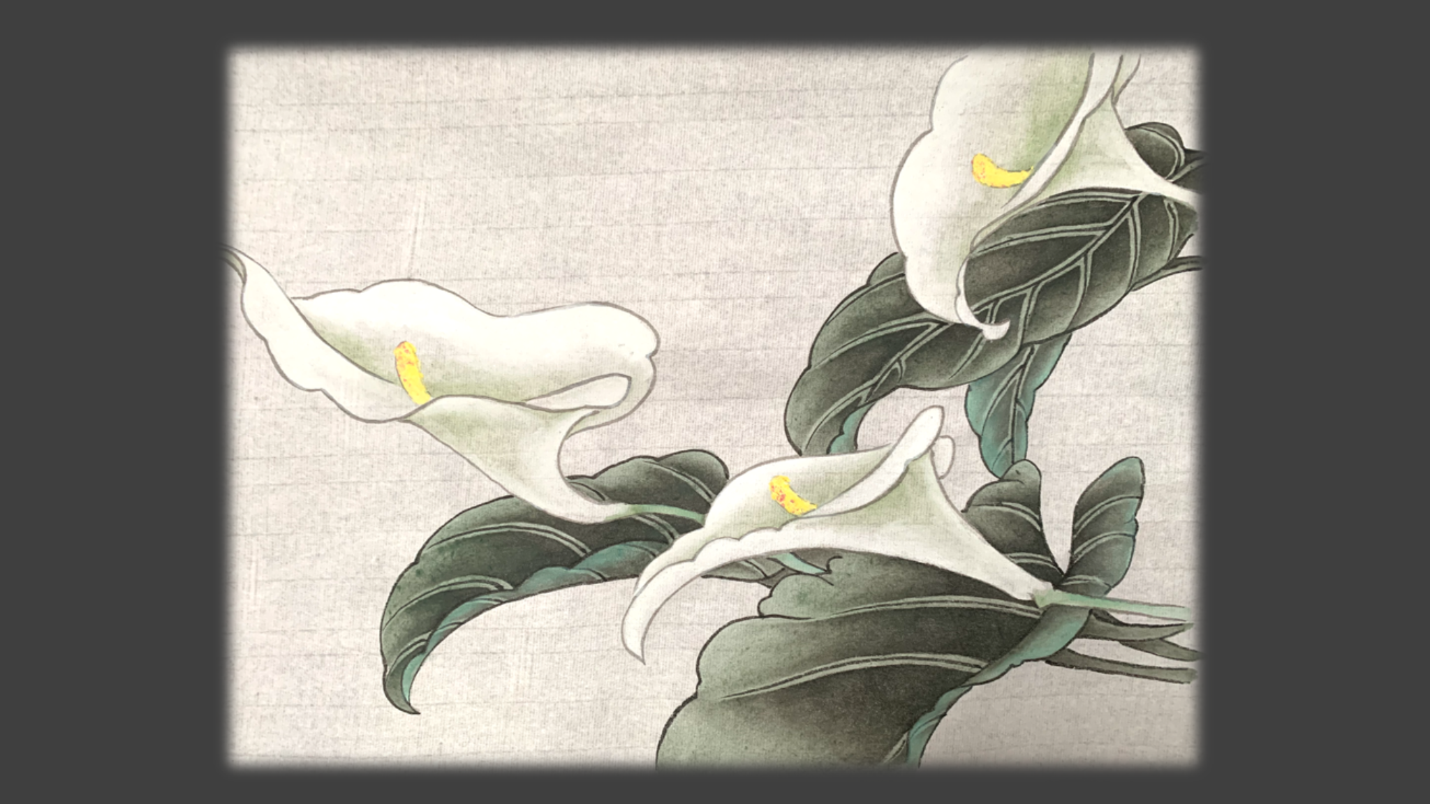 Gongbi Painting (2) – Calla Lily