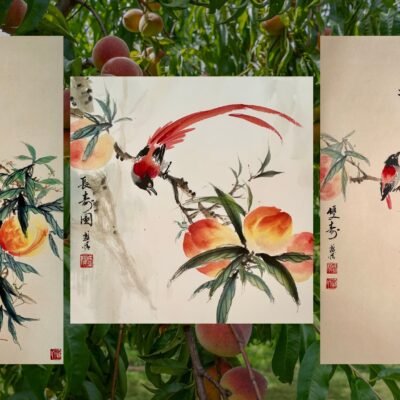 Peach & Paradise Flycatcher Painting Course